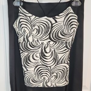 Black and White Swirl 2 Pc Set